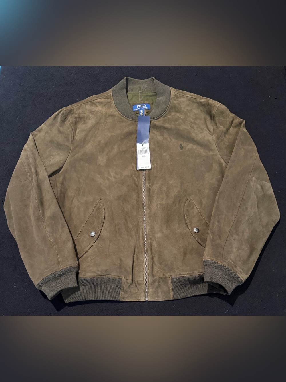 Polo Ralph Lauren Suede Bomber Jacket Mens XXL NWT